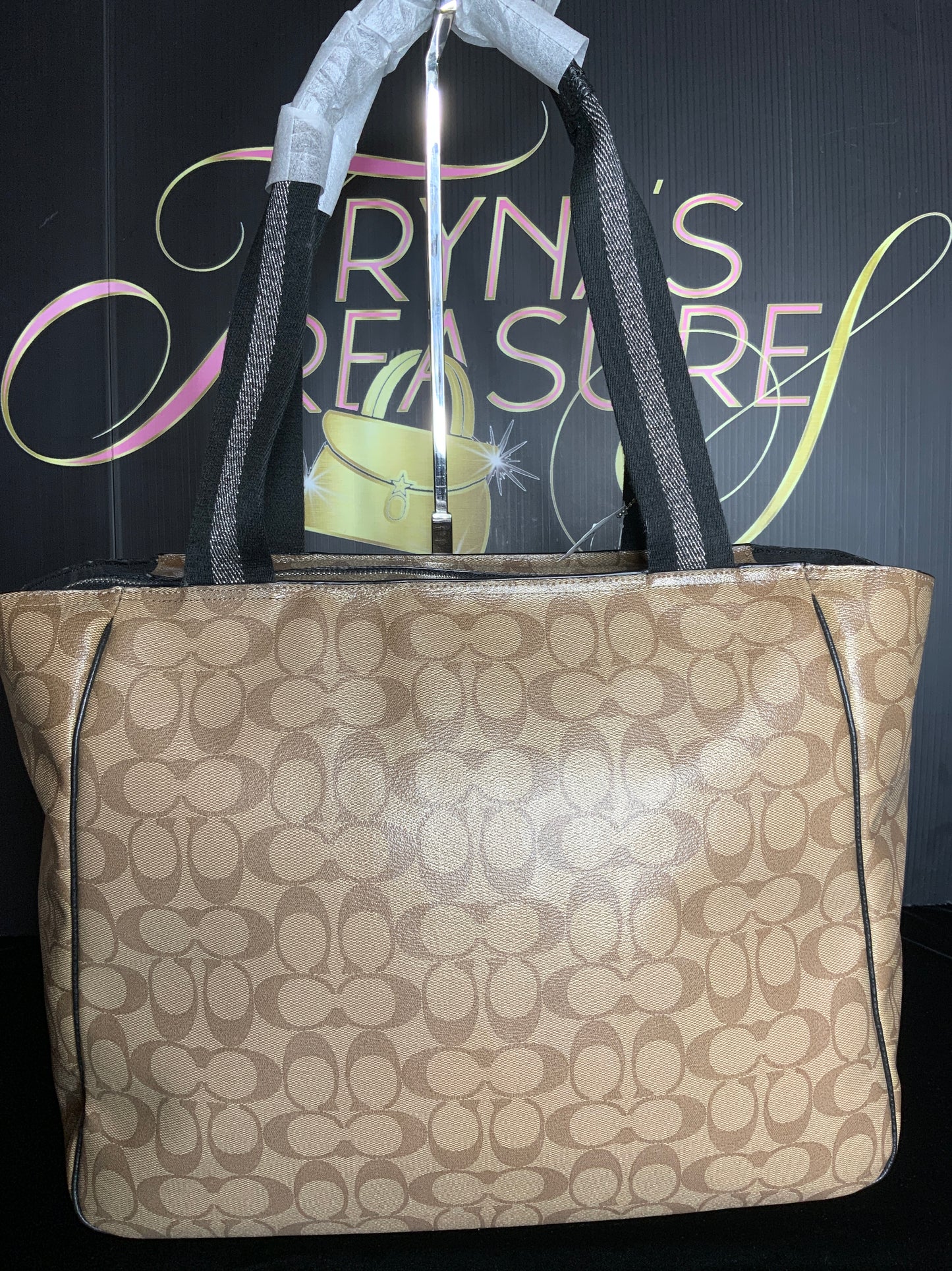 Coach High Shine Court Tote