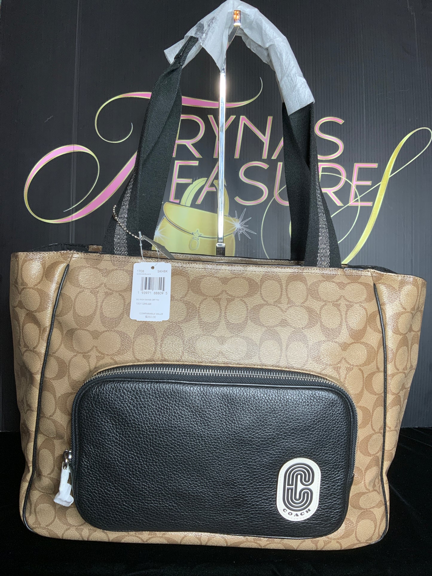 Coach High Shine Court Tote
