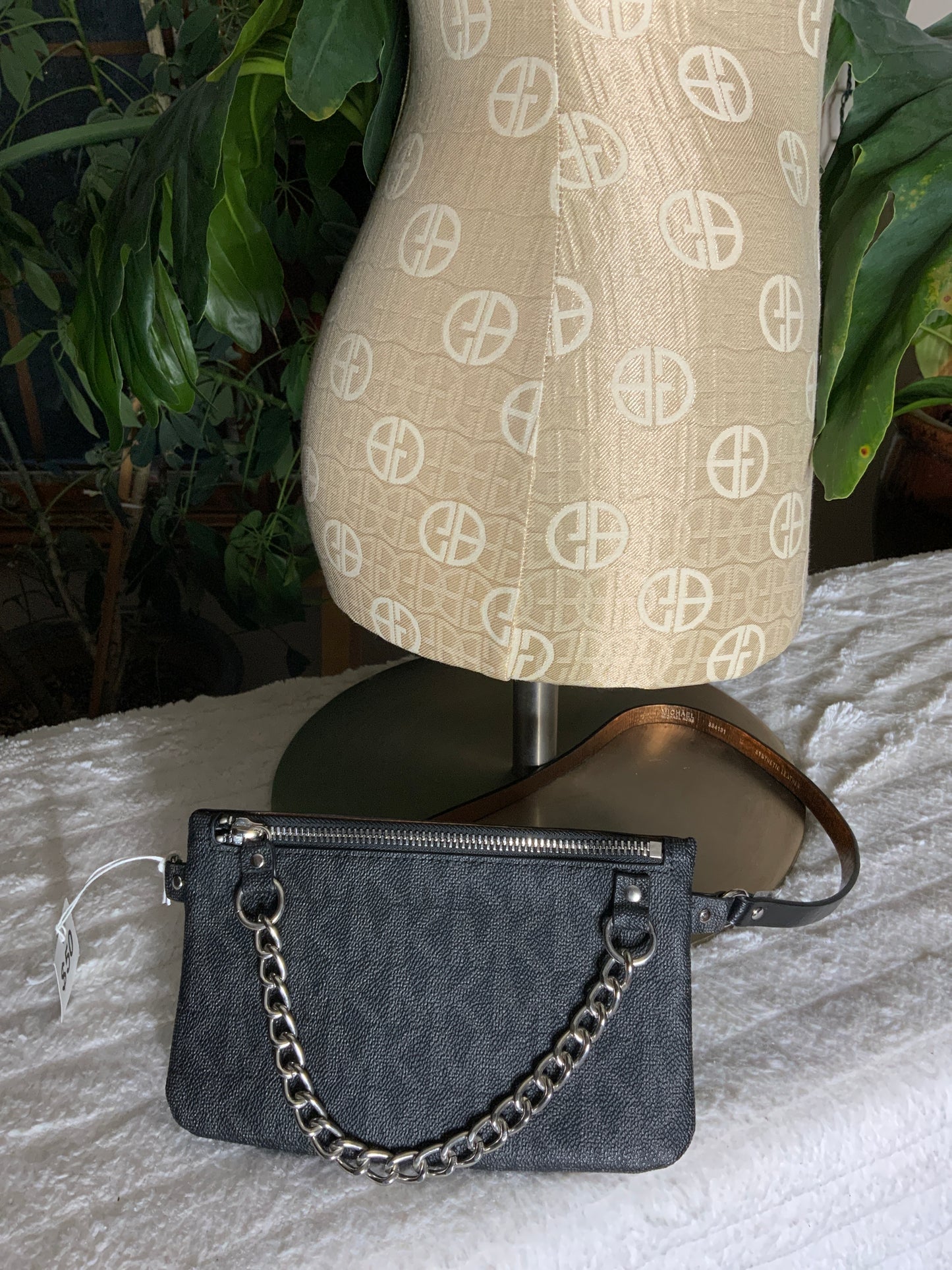 Michael Kors Signature Belt Bag with Pull Chain