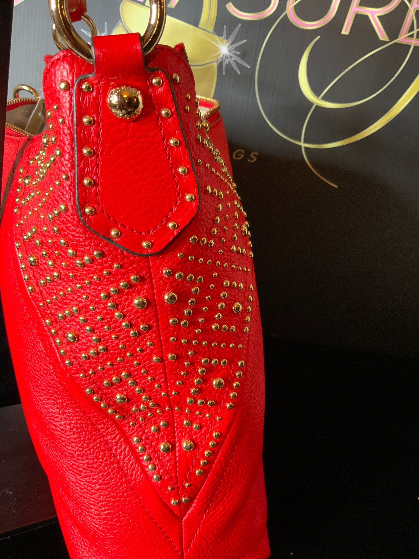 Michael Kors Aria Studded Leather Bag