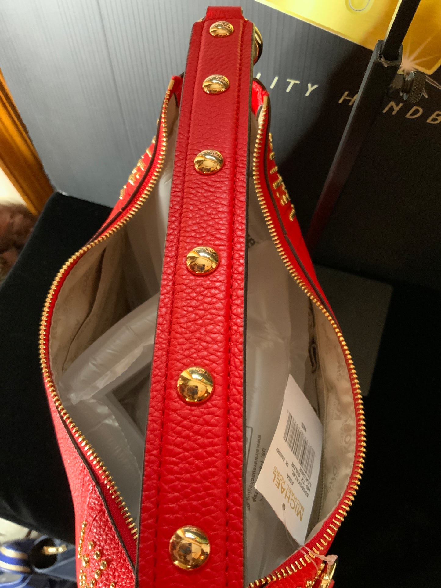 Michael Kors Aria Studded Leather Bag