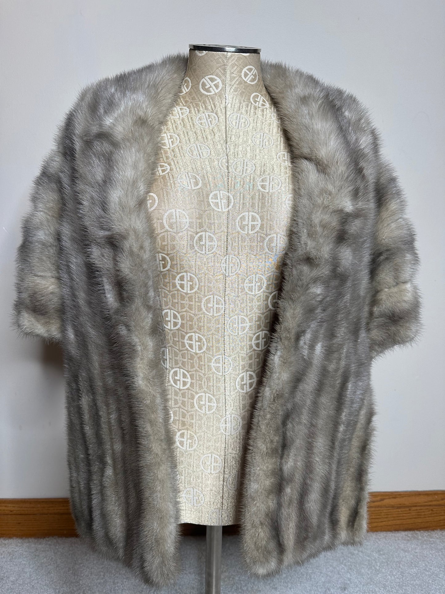 Vintage Gray Mink Capelet