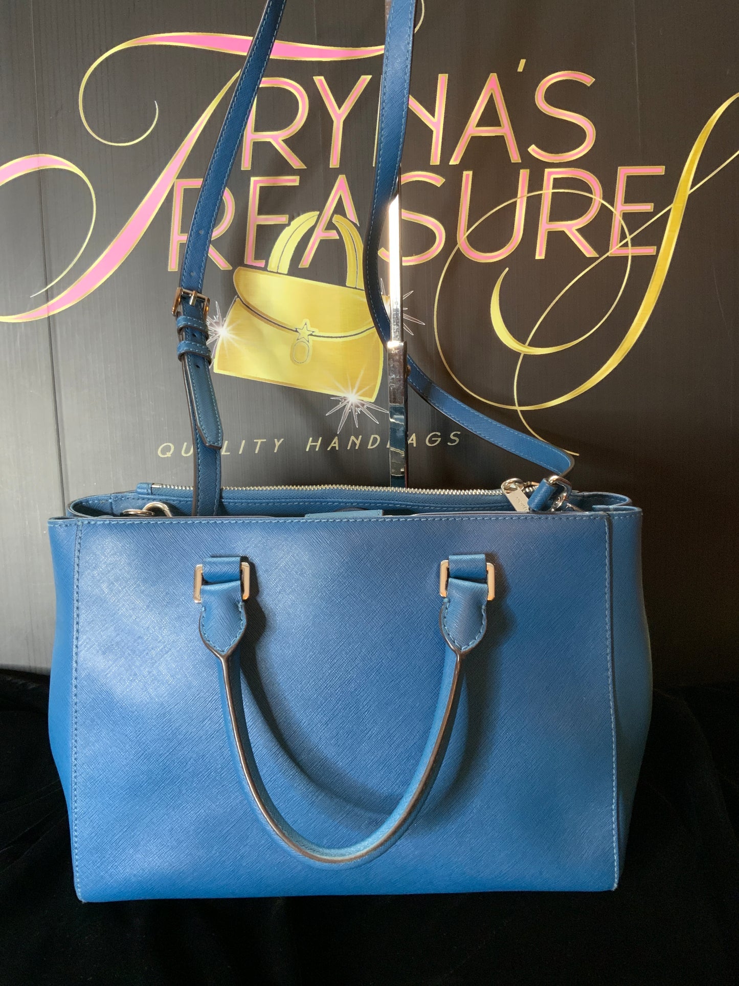 Michael Kors Blue Convertible Satchel