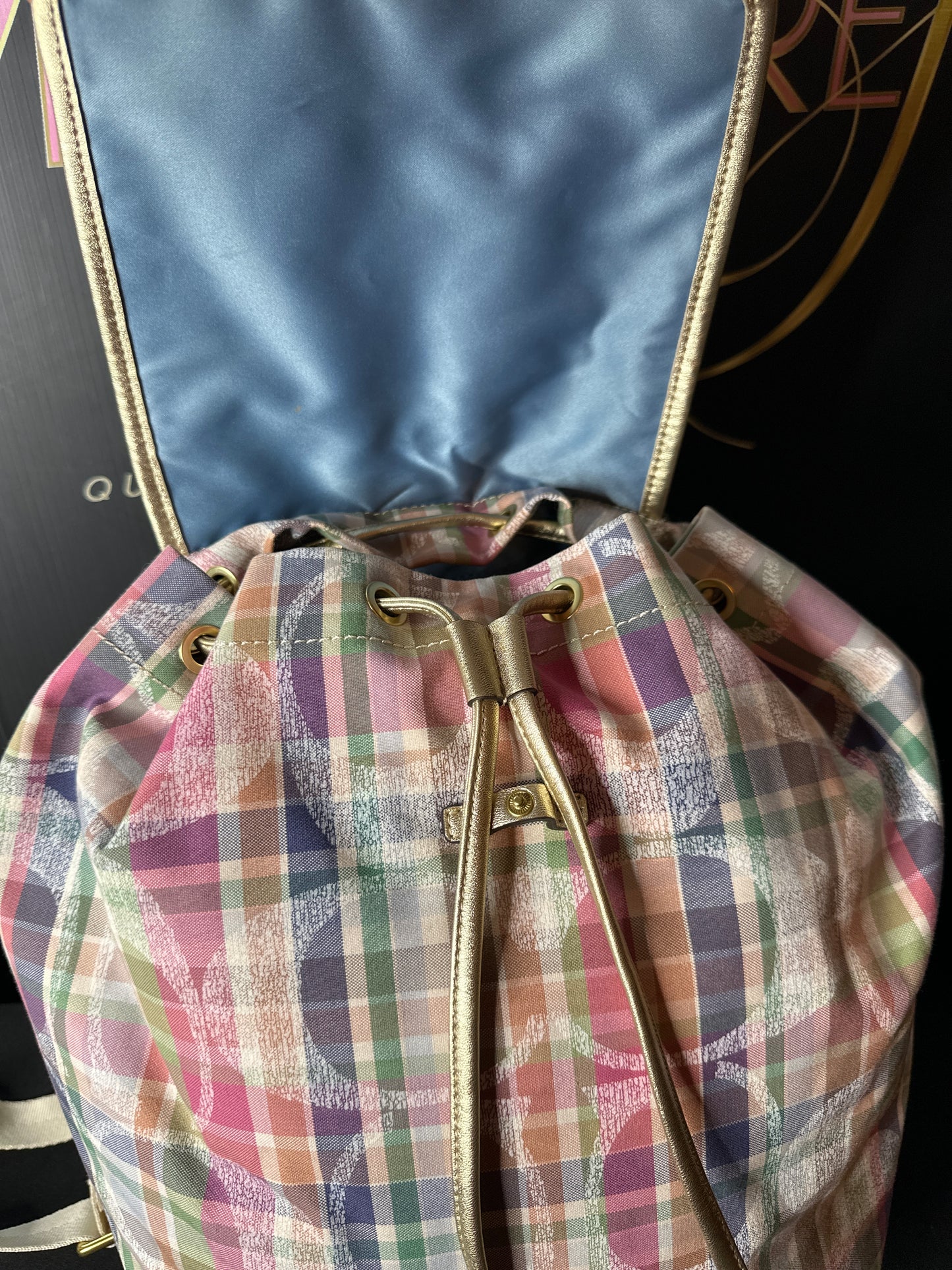 Coach Plaid Backpack