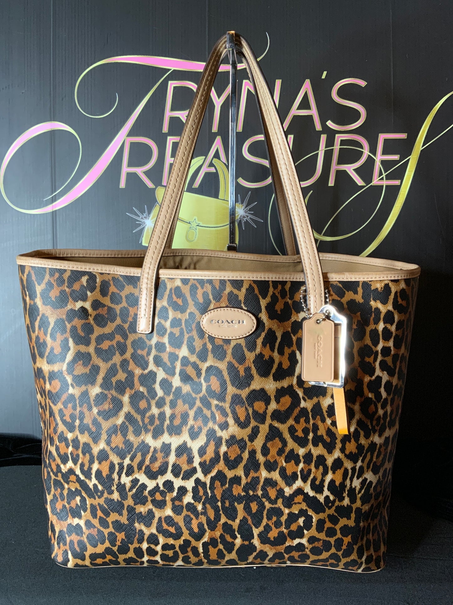 Coach Cheetah Print Large Tote