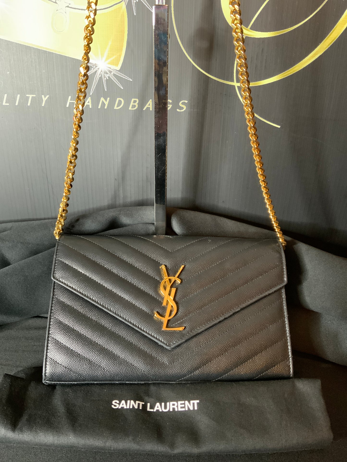 Saint Laurent Envelope Leather Crossbody