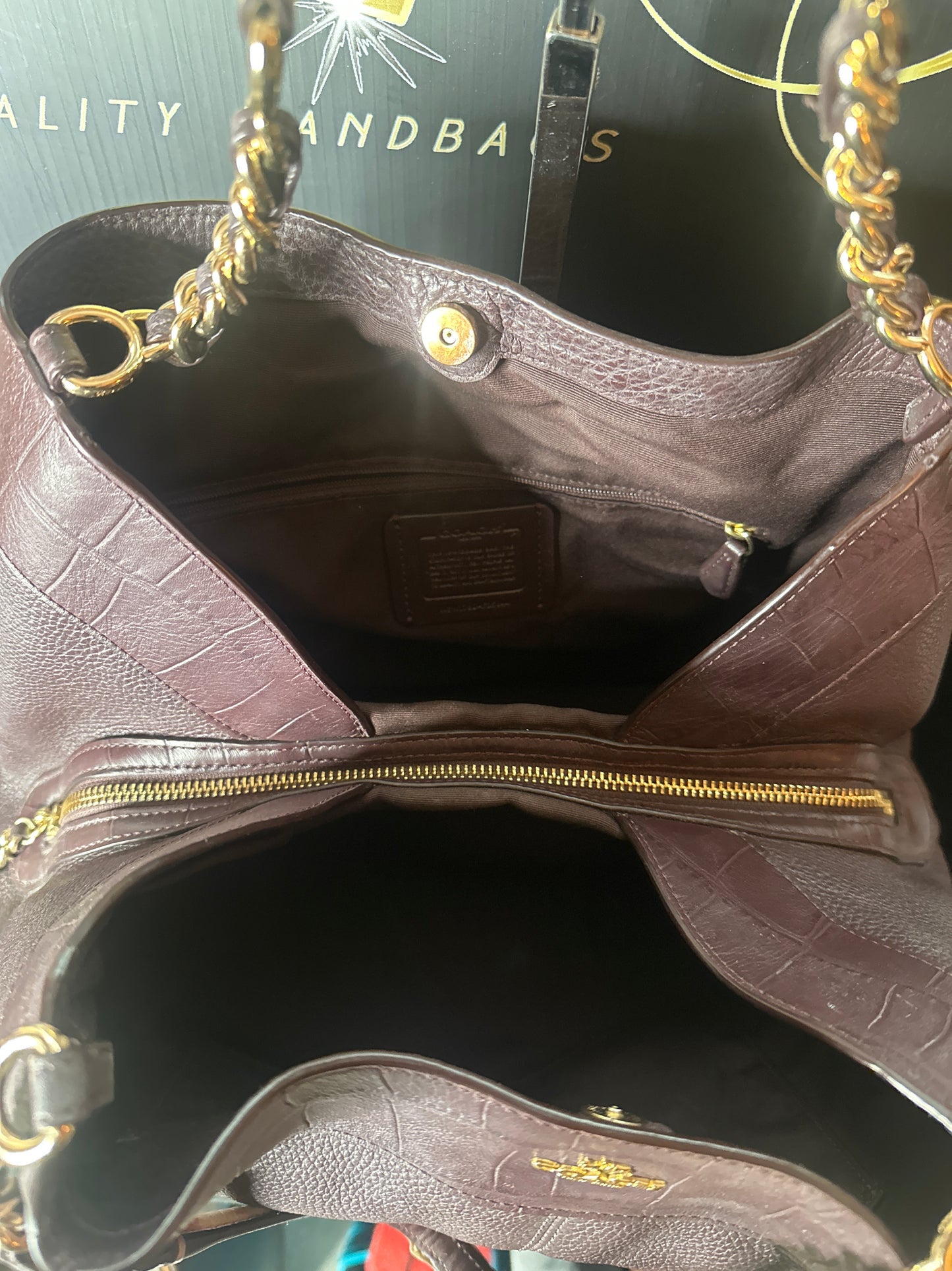 Coach Madison Phoebe Leather Snakeskin