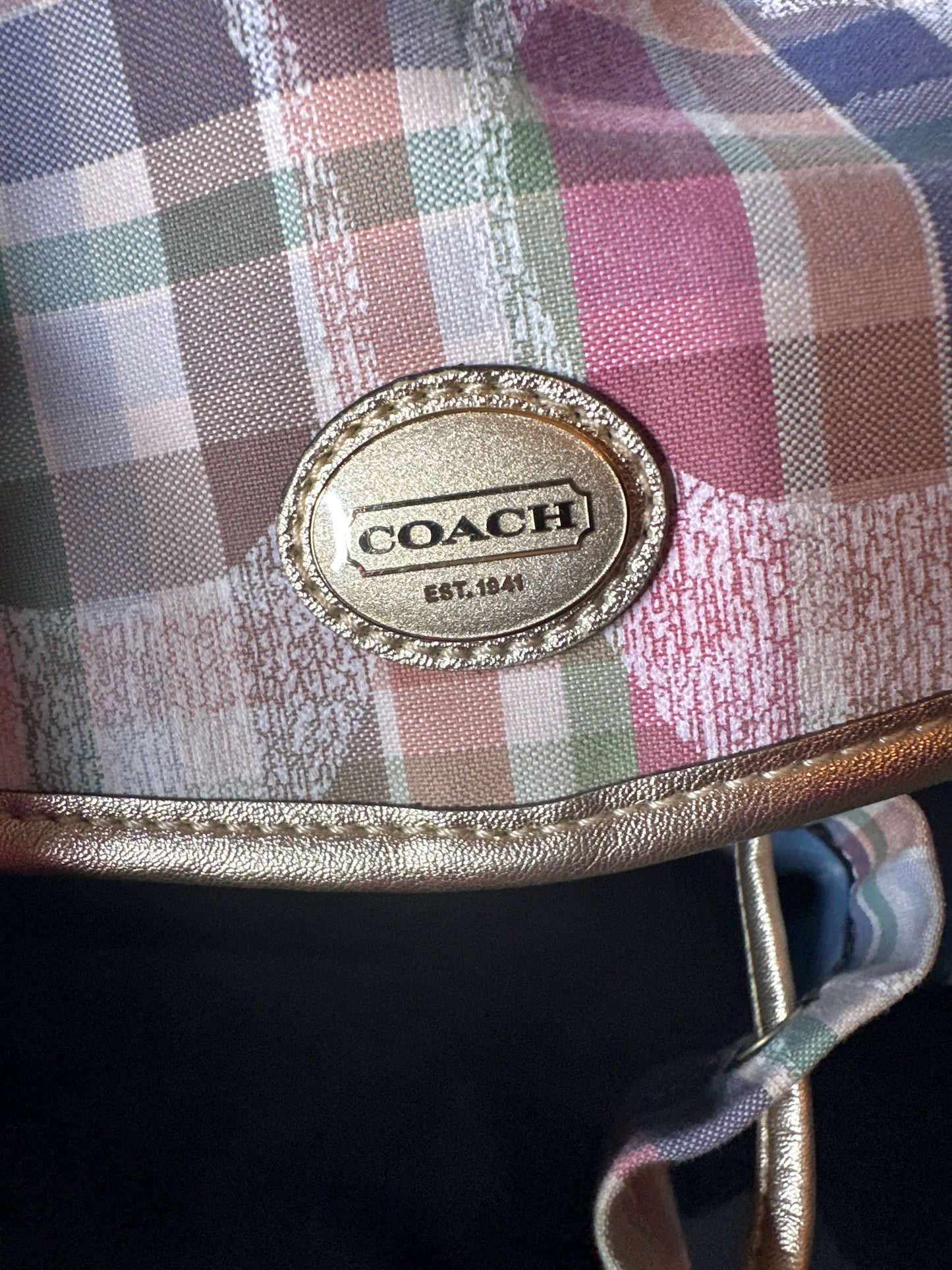 Coach Plaid Backpack