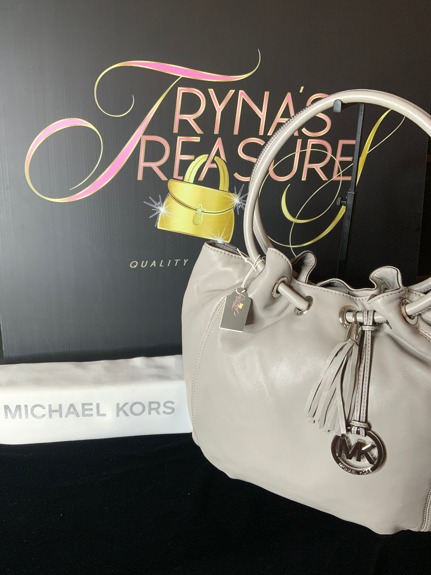 Michael Kors Tote Ring Leather Shoulder Bag