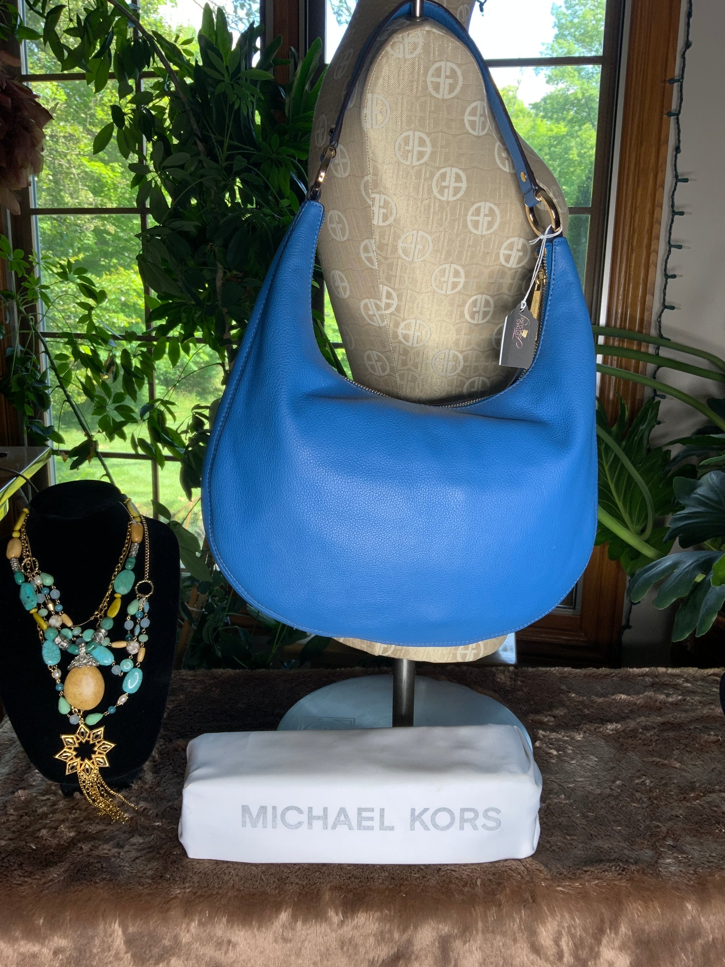 Michael Kors blue hobo