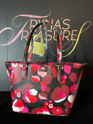 Groovy Pink Purse Handbag, Cute Retro Floral Orange Flowers Vegan Leat –  Starcove Fashion